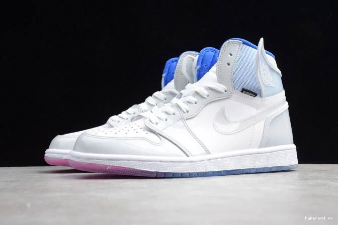 High CK6637-104 Jordan 1 White Air Retro Blue Zoom Racer 0921